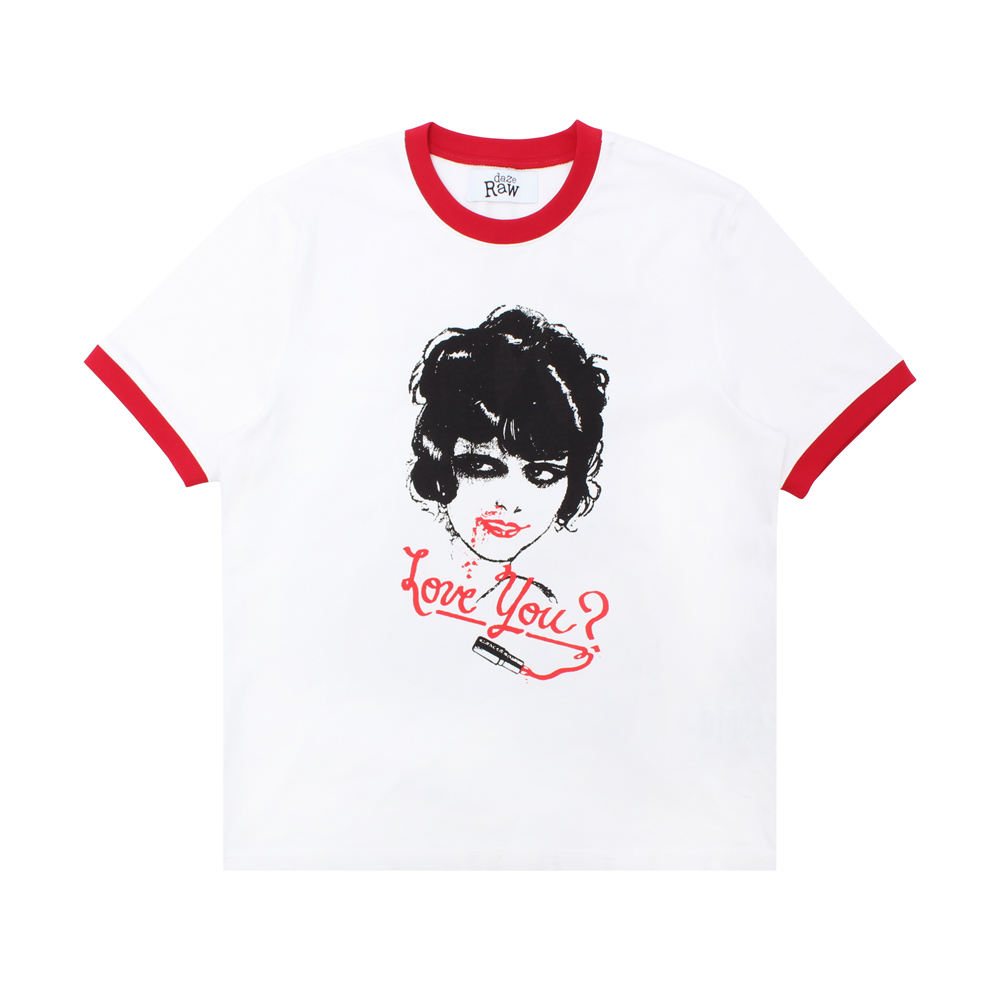 DAZE RAW - Love You? - White/Red T-Shirt